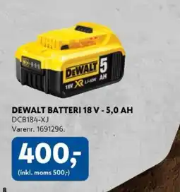 Davidsen DeWalt batteri 18 v - 5,0 ah tilbud