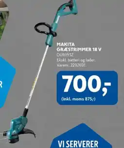 Davidsen Makita græstrimmer 18 v dur193z tilbud