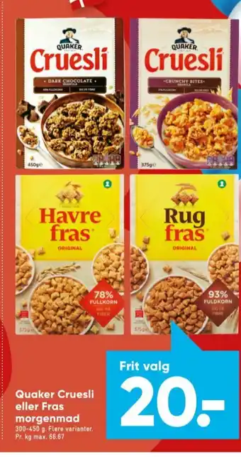 Bilka Rugfras morgenmadsprodukt tilbud