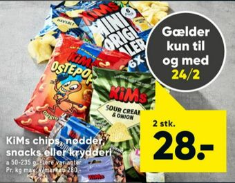 Bilka Kims nødder tilbud