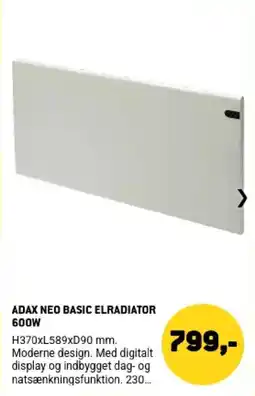 XL-BYG Adax Neo Basic Elradiator 600w tilbud