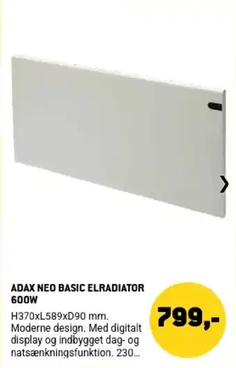 Adax Neo Basic Elradiator 600w