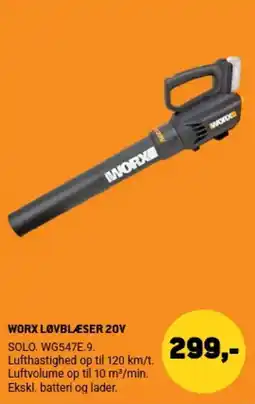 XL-BYG Worx løvblæser 20v tilbud