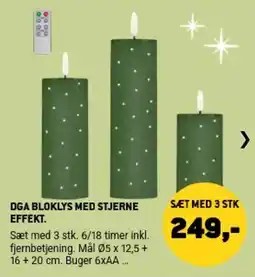 XL-BYG Dga bloklys med stjerne effekt tilbud