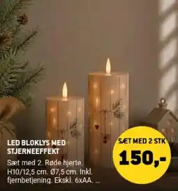 XL-BYG Led Bloklys Med Stjerneeffekt tilbud