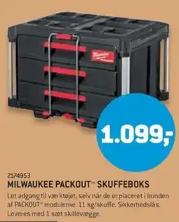 XL-BYG Milwaukee Packout Skuffeboks tilbud