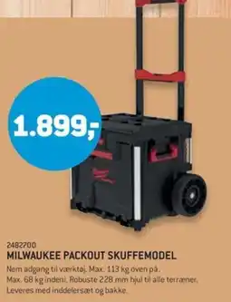 XL-BYG Milwaukee Packout Skuffemodel tilbud