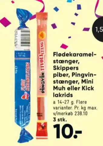 Bilka Malaco karamelstænger tilbud