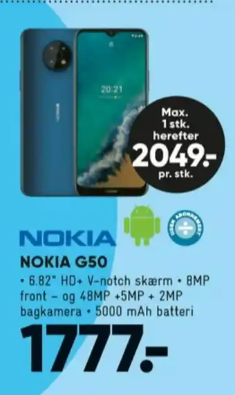 Bilka Nokia g50 mobiltelefon tilbud
