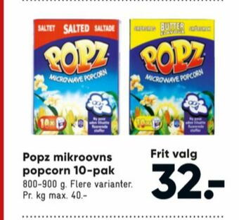 Bilka Popz popcorn tilbud
