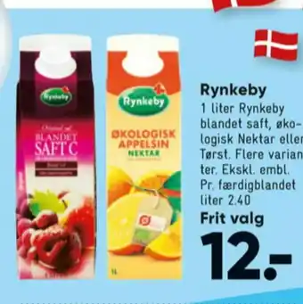 Bilka Rynkeby blandet saft konc. frugtsaft tilbud