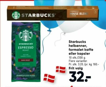 Bilka Starbucks kaffekapsler tilbud