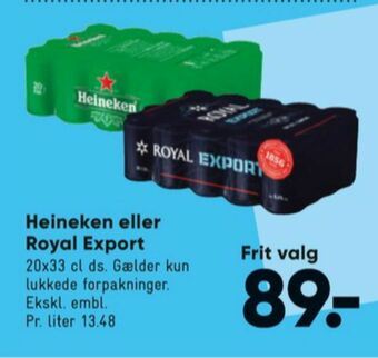 Bilka Heineken øl tilbud