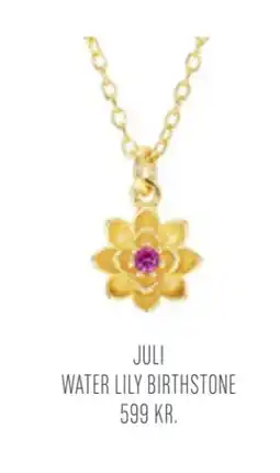 Aveny JULI WATER LILY BIRTHSTONE tilbud