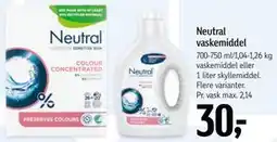 Føtex Neutral vaskemiddel tilbud
