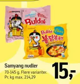 Føtex Samyang nudler tilbud