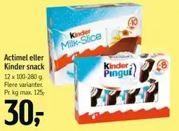 Føtex Actimel eller Kinder snack tilbud
