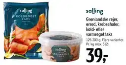 Føtex Grønlandske rejer, ørred, krebsehaler, kold- eller varmrøget laks tilbud