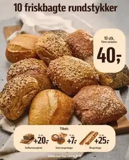 Føtex 10 friskbagte rundstykker tilbud