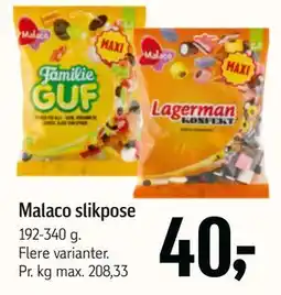 Føtex Malaco slikpose tilbud