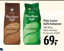 Føtex Peter Larsen Kaffe helbønner tilbud