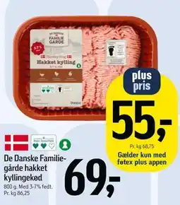 Føtex De Danske Familiegårde hakket kyllingekød tilbud