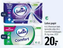 Føtex Lotus papir tilbud