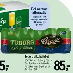 Føtex Tuborg alkoholfri øl tilbud