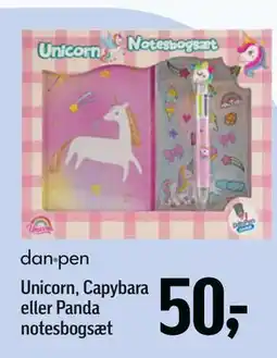 Føtex Unicorn, Capybara eller Panda notesbogsæt tilbud