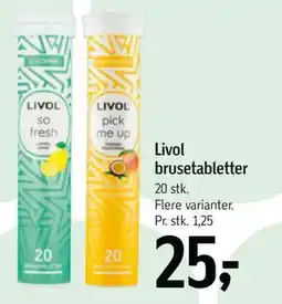 Føtex Livol brusetabletter tilbud