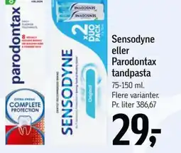 Føtex Sensodyne eller Parodontax tandpasta tilbud