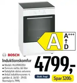 Føtex BOSCH Induktionskomfur tilbud