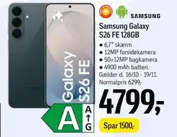 Føtex Samsung Galaxy S26 FE 128GB tilbud
