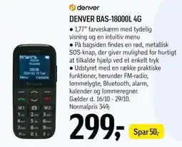 Føtex DENVER BAS-18000L 4G tilbud