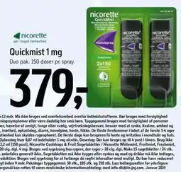 Føtex Quickmist 1 mg tilbud