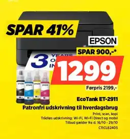 Power Epson Ecotank ET-2911 tilbud