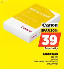 Power Canon papir tilbud