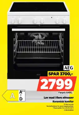 Power AEG Keramisk komfur tilbud