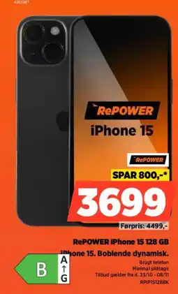 Power RePOWER iPhone 15 128 GB tilbud