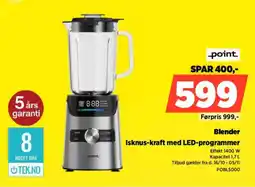 Power Point blender isknus-kraft med led-programmer tilbud