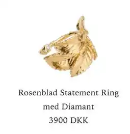 Vibholm Rosenblad Statement Ring med Diamant tilbud