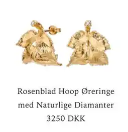 Vibholm Rosenblad Hoop Øreringe med Naturlige Diamanter tilbud
