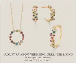 Vibholm LUXURY RAINBOW VEDHÆNG, ØRERINGE & RING tilbud