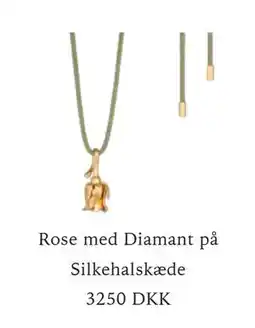 Vibholm Rose med Diamant på Silkehalskæde tilbud