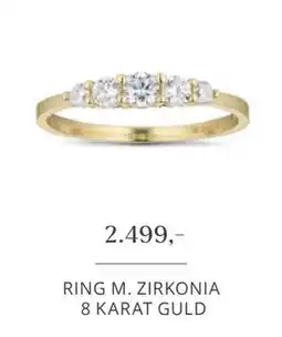 Vibholm RING M. ZIRKONIA 8 KARAT GULD tilbud