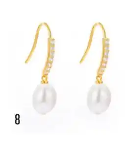 Vibholm View Jewellery, Othilia øreringe m. zirkonia & ferskvandsperle tilbud