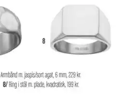 Vibholm Ring i stål m. plade, kvadratisk tilbud