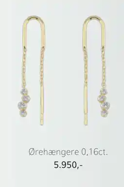 Vibholm Ørehængere 0,16ct tilbud