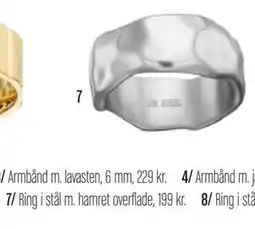 Vibholm Ring i stål m. hamret overflade tilbud