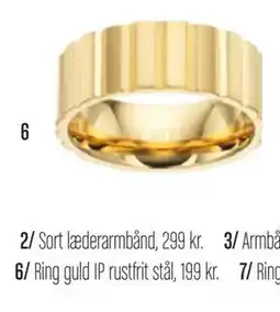 Vibholm Ring guld IP rustfrit stål tilbud